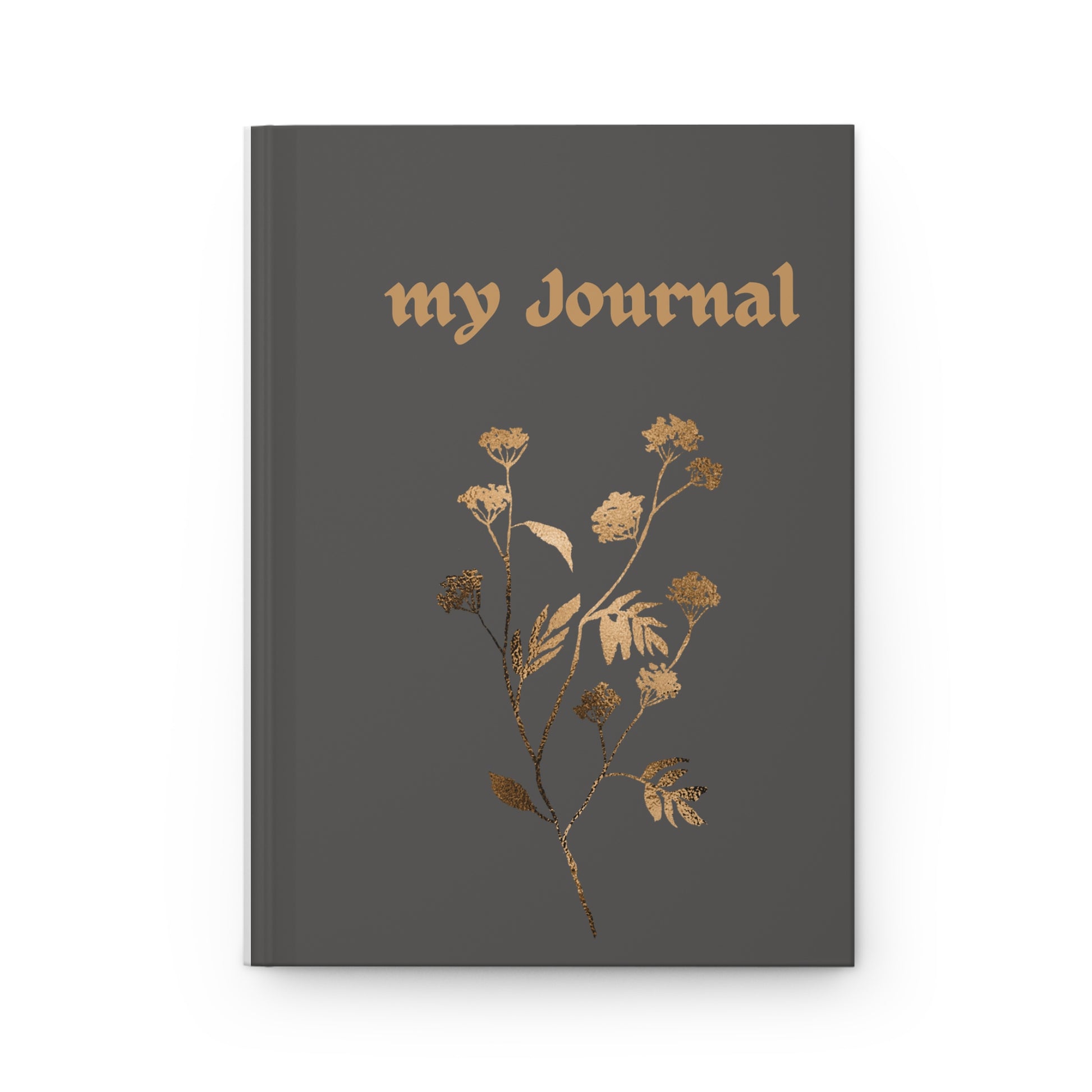 Premium Grey background with elegant golden design that’s perfect for gifting, Hardcover Journal Matte for journaling, notes, study, thought dump, planning - The Elysian Store