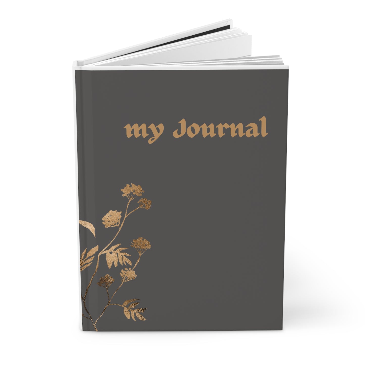 Elegant Grey Journal with luxury golden designs Hardcover Journal Matte for journaling, notes, study, thought dump, planning - The Elysian Store