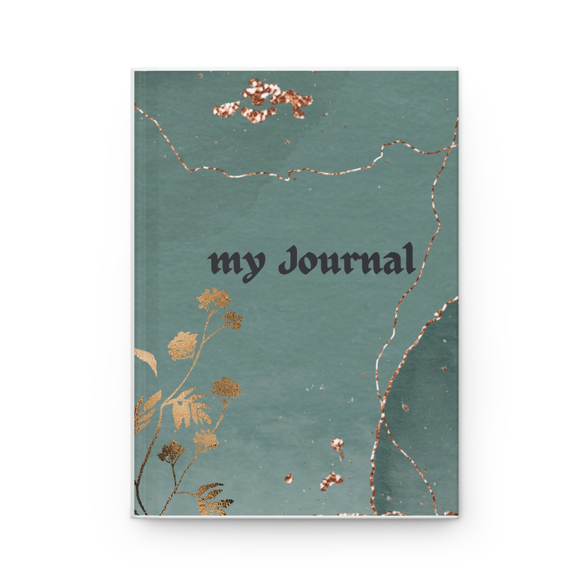 Elegant Green with luxury golden designs Hardcover Journal Matte for journaling, notes, study, thought dump, planning - The Elysian Store