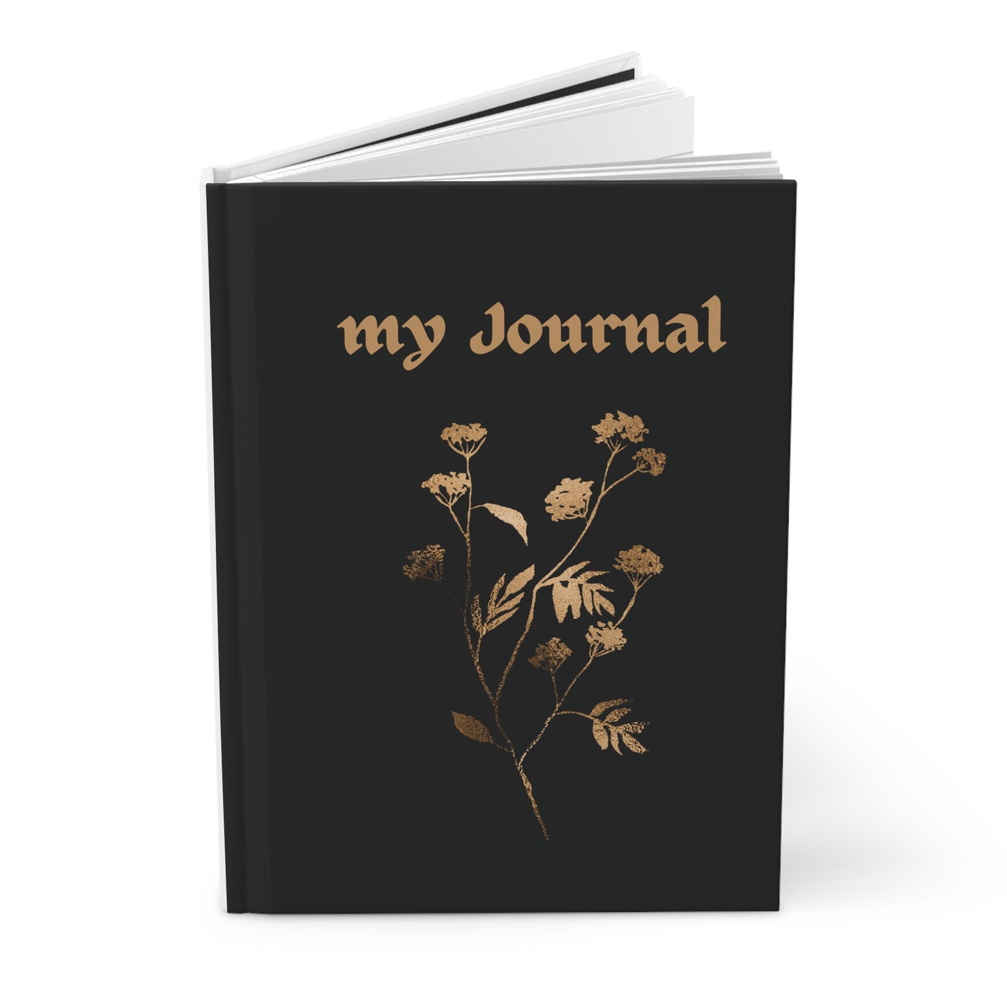 Premium Black background with golden design that’s royal and perfect for gifting, Hardcover Journal Matte for journaling, notes, study, thought dump, planning - The Elysian Store